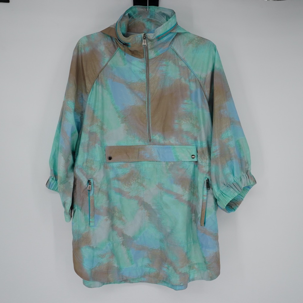 Free People Movement to dye for packable jacket sea mist hoodie Small